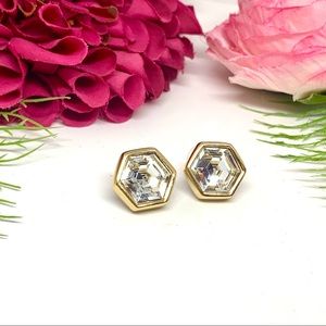 VINTAGE⚜️S.A.L SWAROVSKI Crystal Hexagon Earrings